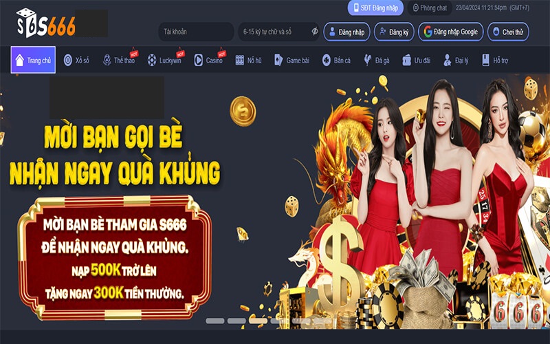 S666 có mặt trên cả nền tảng trang web và ứng dụng di động