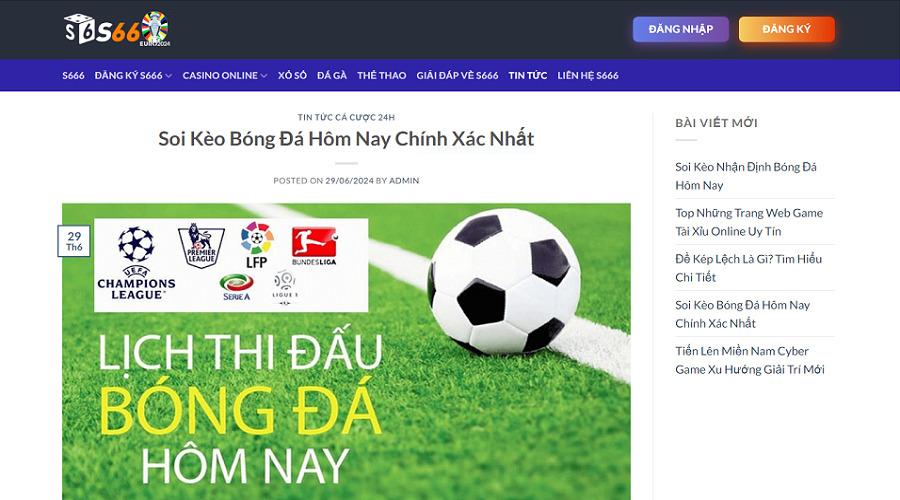 Tin tức S666 hỗ trợ bet thủ dự đoán kèo cược chính xác